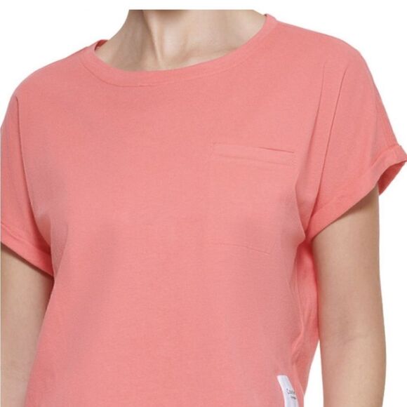 Calvin Klein Performance Bungee Hem Pocket Active Cotton T-Shirt, Tee S, - Picture 9 of 12